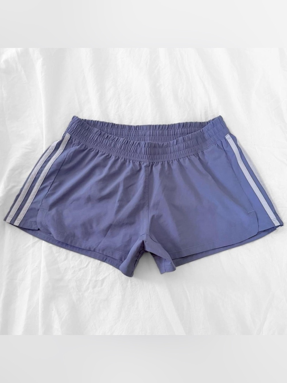 Adidas Women's Athletic Shorts in Periwinkle low rise mini retro shorts M